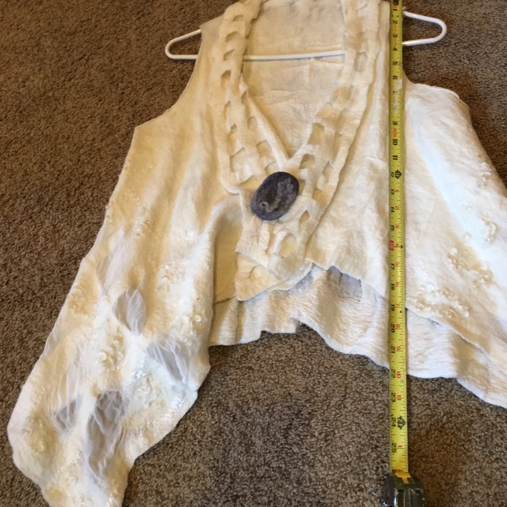 Felted Vest Handmade Beautiful! - Picture 6 of 8